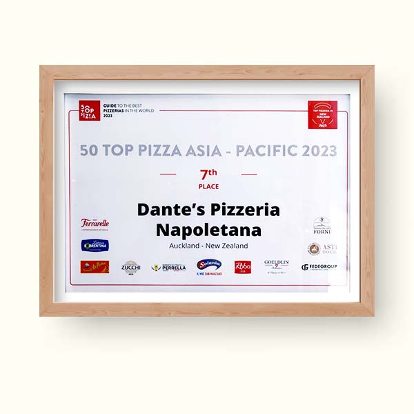Dantes NZ Top 15 Pizzerias in Asia Pacific, 50 Top Pizza 2023
